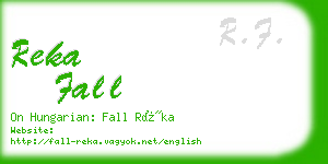 reka fall business card